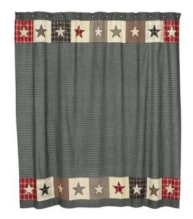America Stars Quilt Pattern Shower Curtain 72" x 72"
