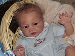 Reborn Newborn Baby Boy AA Ethnic Biracial Lulu Printy Doll Art Amazing No Res