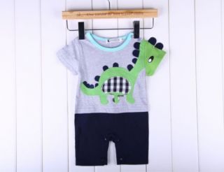 1pc Boy Kid Baby Toddler Infant Dinosaur Leisure Romper Jumpsuit Clothes Outfit