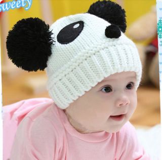 1pcs Vogue Cute Baby Kids Girls Boys Stretchy Warm Winter Panda Cap Hat Beanie