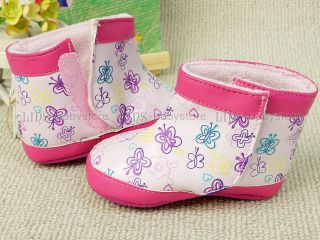 New Toddler Baby Girl Light Purple Boots Shoes Size 3 A810