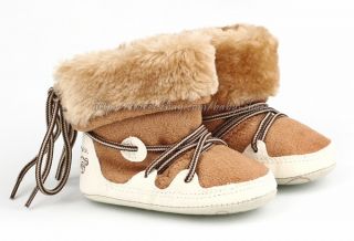 Toddler Baby Girls Boys Snow Boots Faux Fur Crib Shoes Size Newborn to 18 Months