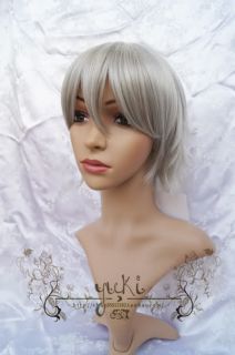 Soul Eater Franken Stein Cosplay Wig Grey Costume Short Party Daily Hair Coser
