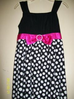 Disorderly Kids Girls Embellished Polka Dot Party Dress Black 14