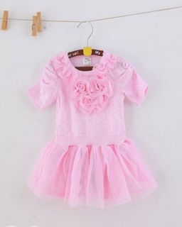 1pc Baby Girl Kids Infant Flower Top Tutu Party Princess Dress Clothes Outfit