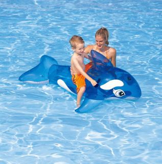 Baby Large Whale Float Inflatable Swimming Pool Toy Rider Ride on Seat Support