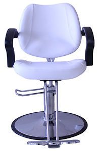 New White Hydraulic Styling Barber Chair Hair Beauty Salon Equipment