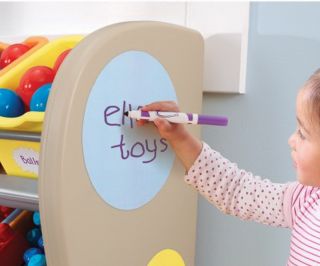 New Multi Color Tropical Toy Storage Bins Toybox Box Shelf Plastic Shelving