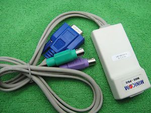 Minicom x Ricc PS 2 VGA Network Cable KVM Switch Extender Remote 1SU51019 R Used