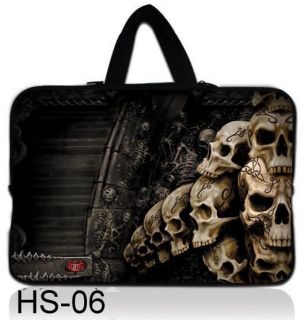 Skull 16" 17" 17 3" Soft Neoprene Laptop Netbook Sleeve Bag Case Cover Handle