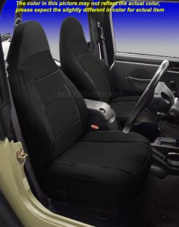 Jeep Wrangler 1997 02 Neoprene Front Set Car Seat Cover Custom Fit Black TJ127BK