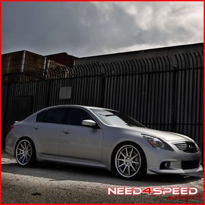 20" Nissan 370Z Concept One CS10 Deep Concave Silver Staggered Wheels Rims