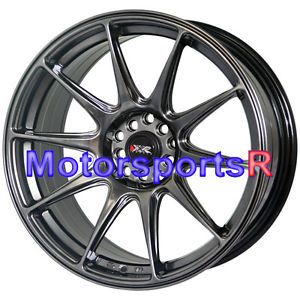 18 XXR 527 Chromium Black Concave Rims Staggered Wheels Stance 03 08 Nissan 350Z