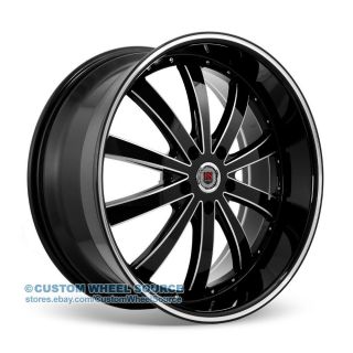 20" Redsport RSW77 Black Wheel Tire Package for Chrysler Dodge Ford Honda Kia