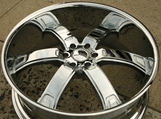 KMC Brodie KM671 24 x 9 5 Chrome Rims Wheels Dodge Dakota 6 Lug 97