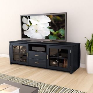 Sonax B 601 BWT Washington 59 in. Wood Veneer TV / Component Bench   Mocha Black   TV Stands