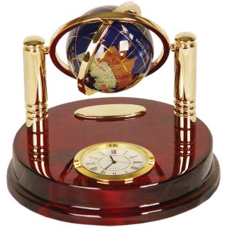 Galicia Desktop Clock 6 inch Diam. Desk Globe   Globes