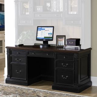 Riverside Meridian Inch Computer Credenza Cherry Computer Desks