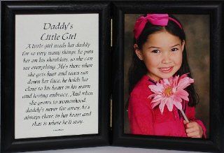 5x7 Hinged Daddy's Little Girl Picture & Poem Photo Frame ~ A Wonderful Gift Idea for a New Father, Father's Day, Valentines Day, Birthday or Christmas Gift   Double Frames
