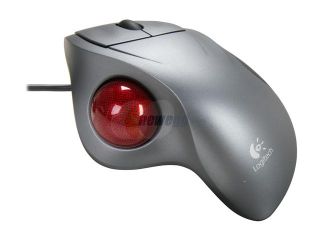 Refurbished Logitech TrackMan Wheel Gray 1 x Wheel USB or PS/2 Wired Optical Mouse