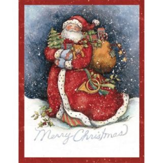 Boxed Christmas Card   Merry Santa