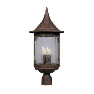 Designers Fountain Mill Creek 3 Light Outdoor Chestnut Post Lantern HC0253