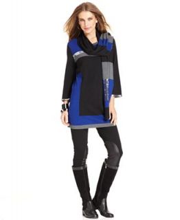 Style&co. Three Quarter Sleeve Colorblock Tunic, also available in