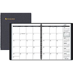 AT A GLANCE Academic Monthly Planner 9 x 11  30percent Recycled Black September 2013 December 2014