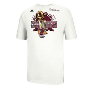 adidas Miami Heat 2013 NBA Finals Champions Trophy T Shirt   White