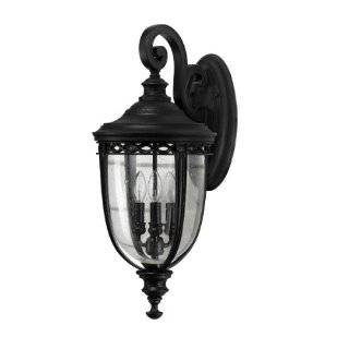   English Bridle Collection 3 Light Exterior Wall Sconce, Black Finish
