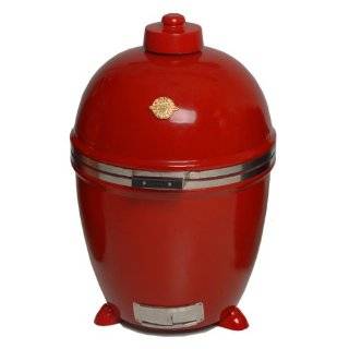 Grill Dome Infinity Series Ceramic Kamado Charcoal Smoker Grill, Red 