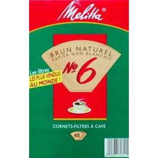 Melitta 626412 40 Count #6 Natural Brown Cone Coffee Filters