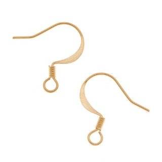  22K Gold Plated Fish Hook Earring Hooks (50) Arts, Crafts 