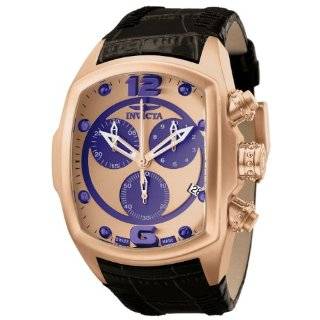  Invicta Mens 6733 Lupah Collection Chronograph Blue Leather Watch 