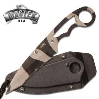  Full Tang Tactical Blade Neck Knife With Hard Case   Grey 
