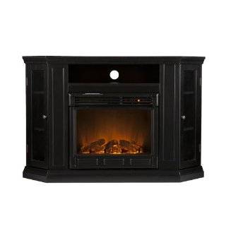 SEI Claremont Convertible Media Electric Fireplace, Black