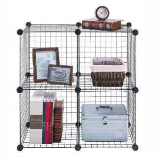 Large Cube Storage Cubby / Bookcase Grid (Silver):  Home 
