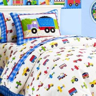   Olive Kids Trains Planes and Trucks Floor Pillow Shell